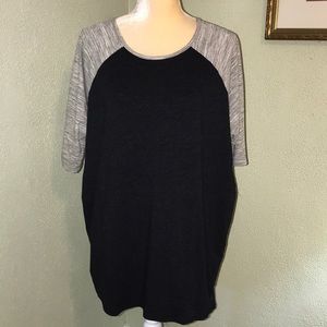 LuLaRoe Black and Gray Women's Top S Small long